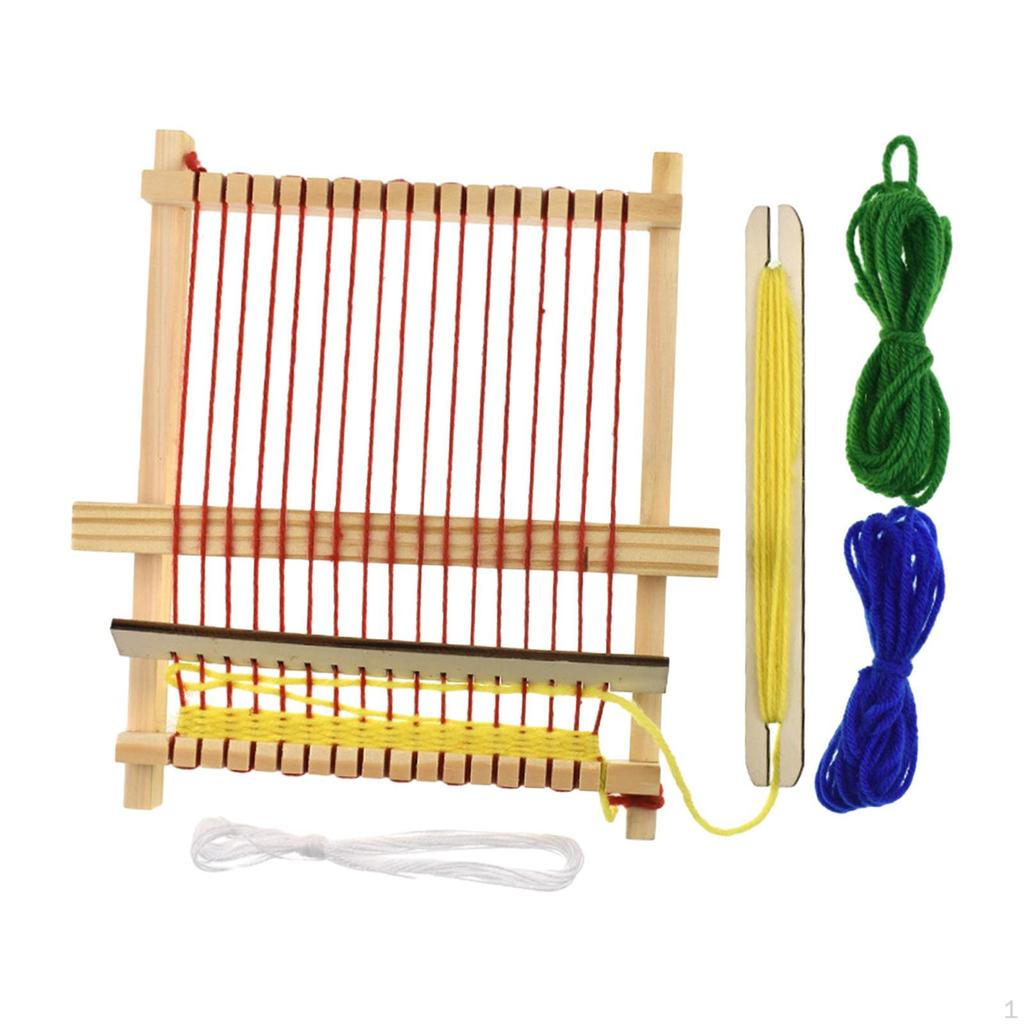 Wooden Craft Weaving Loom Kids Educational Toy DIY Multipurpose Handcraft Hand Machine for