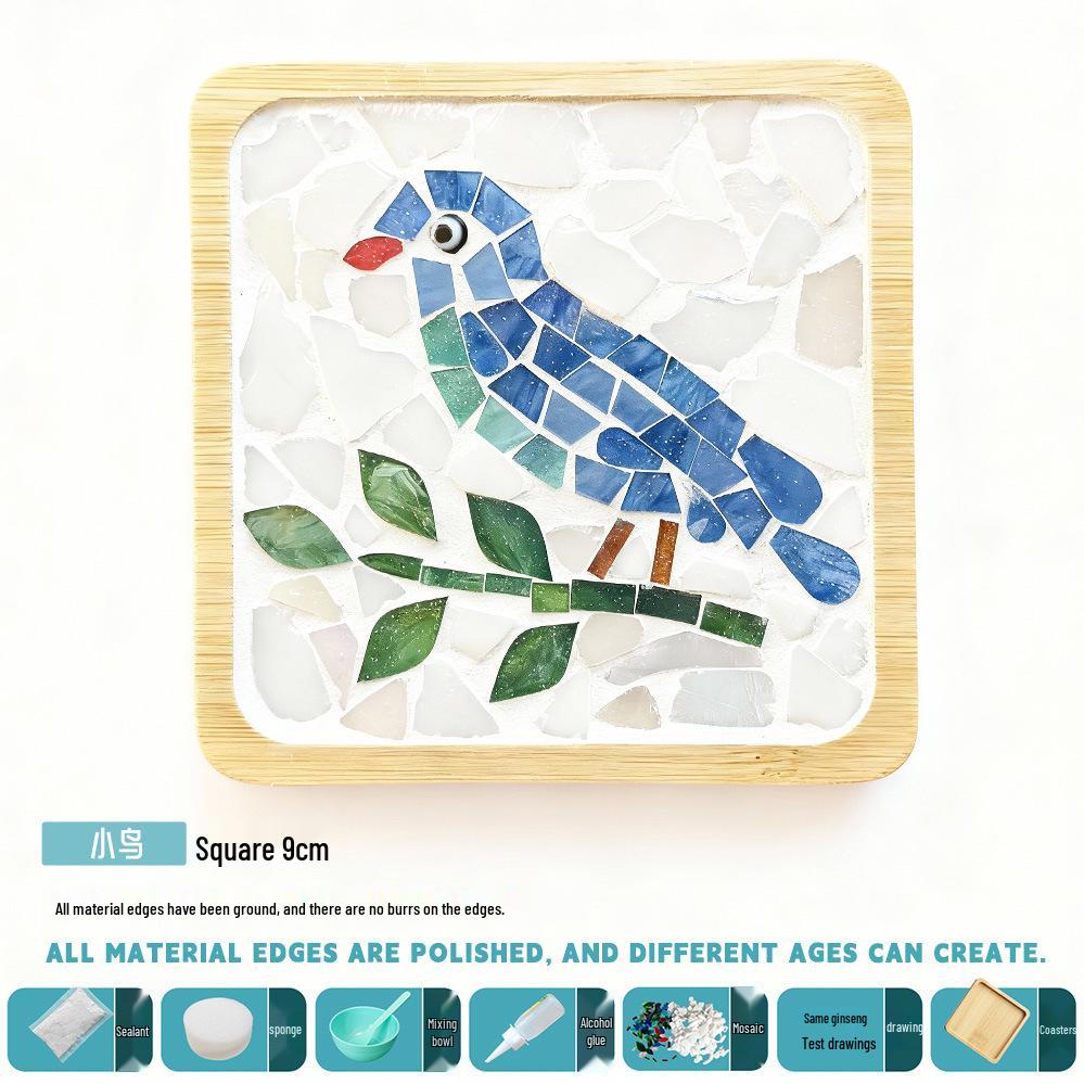 DIY Handmade Mosaic Coaster Kit for Students - Perfect for Kindergarten Activities and Halloween Crafting