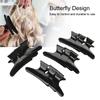 12 шт. набор черных бабочка держащая заколка для волос секция волос зажимы коготь парикмахерский инструмент