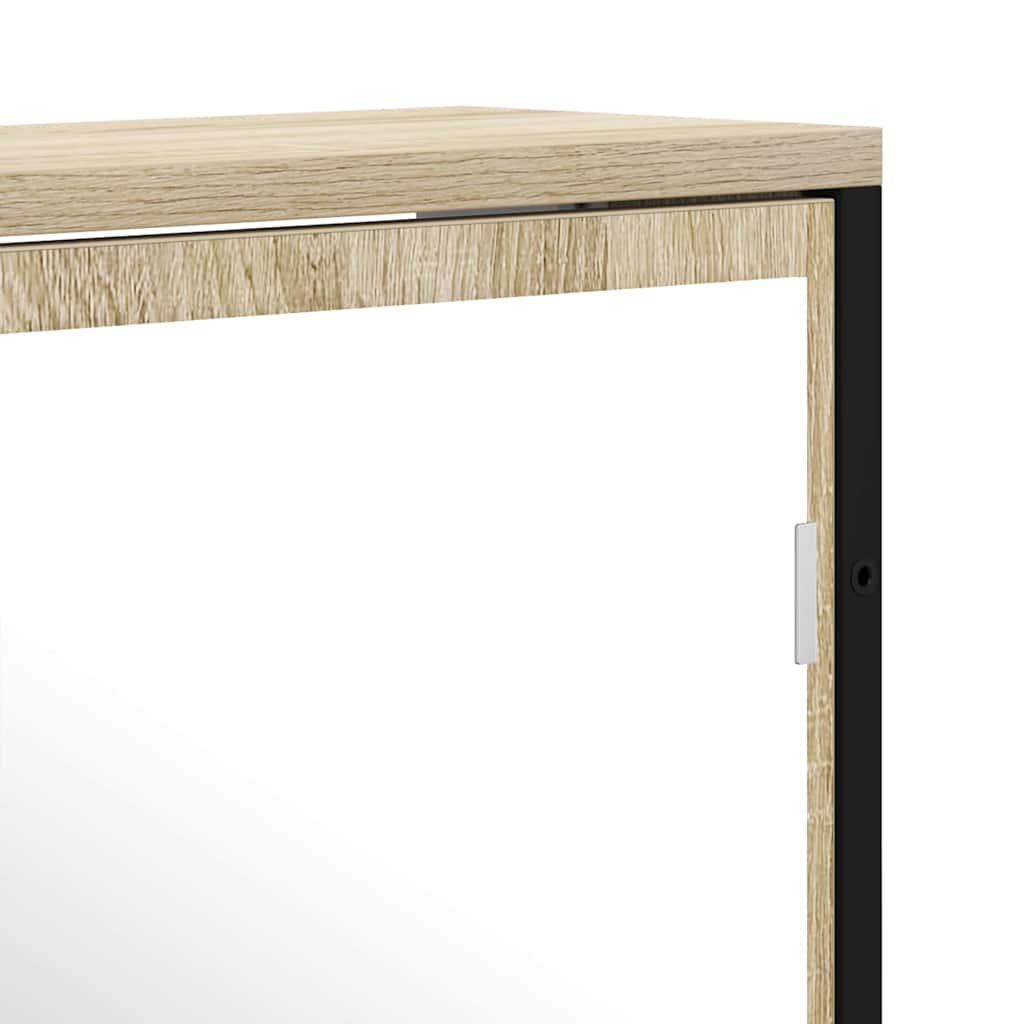 Bathroom Mirror with Shelf Wall Mounted Beige 60 x 16 x 60 cm