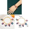 Stitch Cartoon Charm Bracelet For Girls With Zinc Alloy Finish Perfect For Friendship Gift