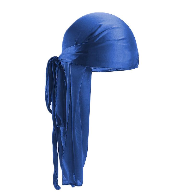 Унисекс Взрослый Сатиновый Длинный Хвост Durag Банданы Шапка Пиратская Шляпа Тюрбан Мужской Хип-Хоп Шелковистая Повязка на Голову Бандана Мотоциклиста Женские Головные Уборы