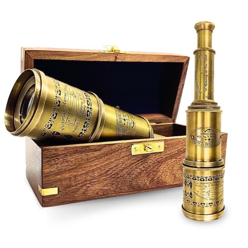 Рабочий телескоп ручной работы, рождественский подарок, пиратская подзорная труба, пиратский телескоп, подарок для любителей катания на лодке, подарок на выпускной, подарок на годовщину