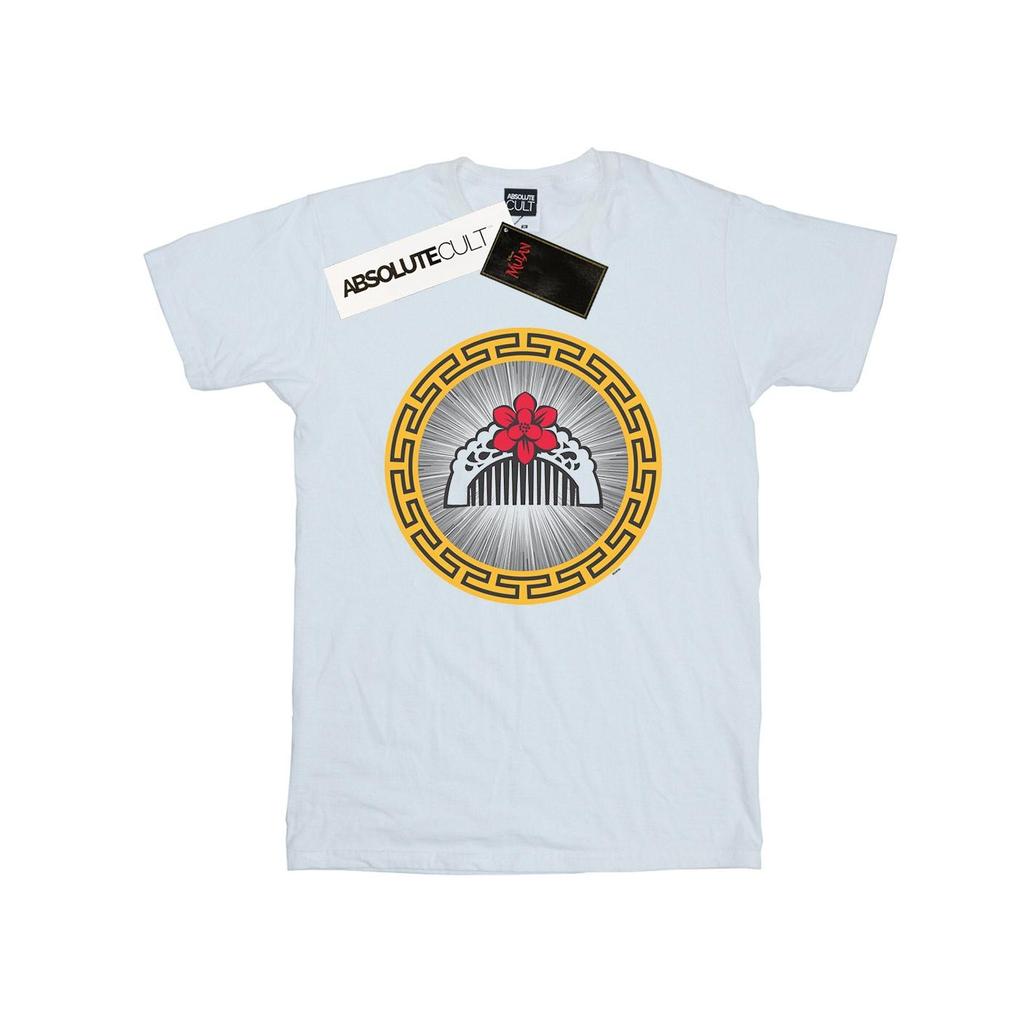 Disney Womens/Ladies Mulan Movie Flower Comb Cotton Boyfriend T-Shirt