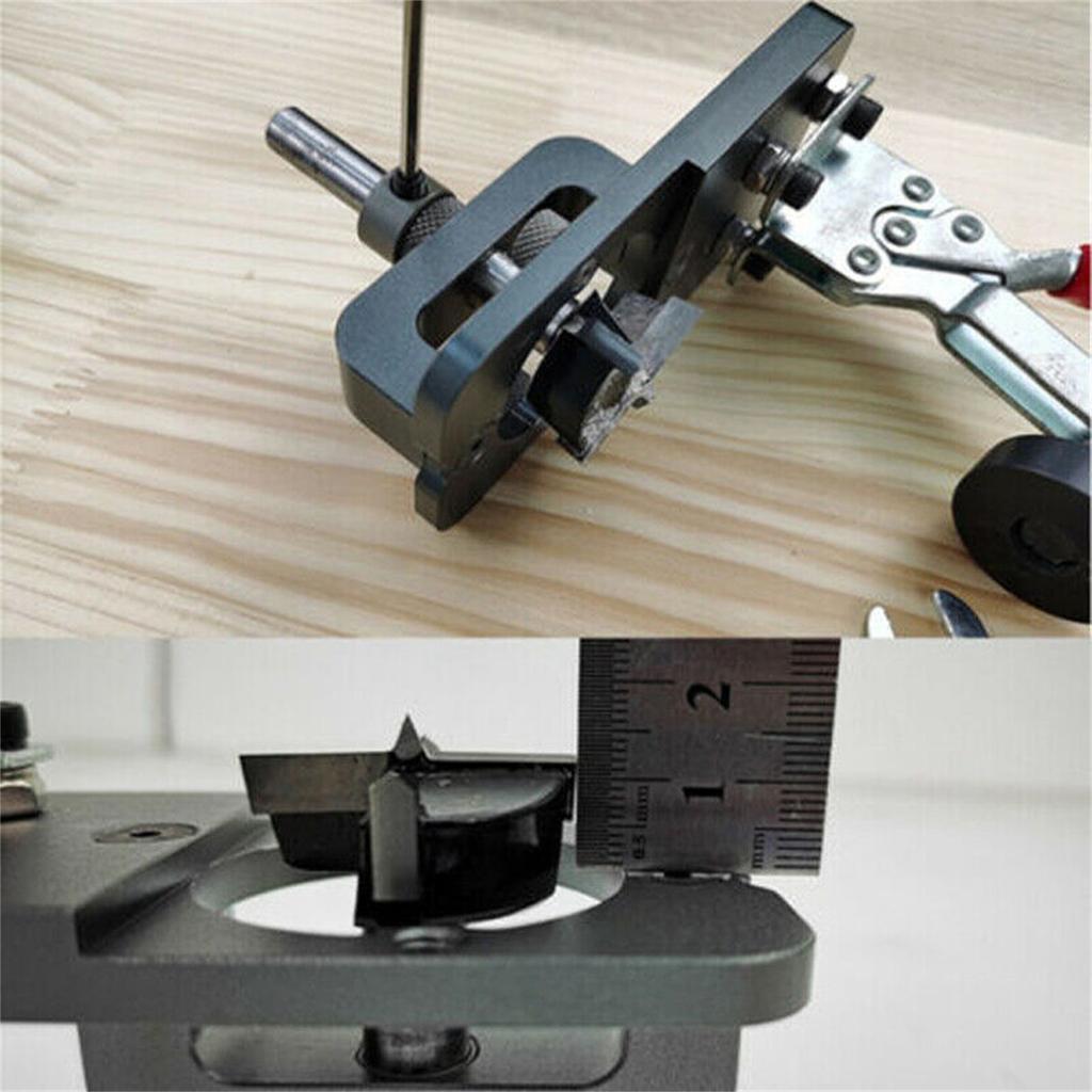 35MM Concealed Hinge Jig, Aluminum Alloy Hinge Hole Drilling Jig Puncher Locator, Woodworking Drilling Tools For Door Cabinets Hinges Mounting