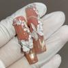 Гибкая силиконовая форма для нейл-арта с 3D-бабочкой и тиснением в виде листа для индивидуального дизайна. Тонкая и моющаяся.