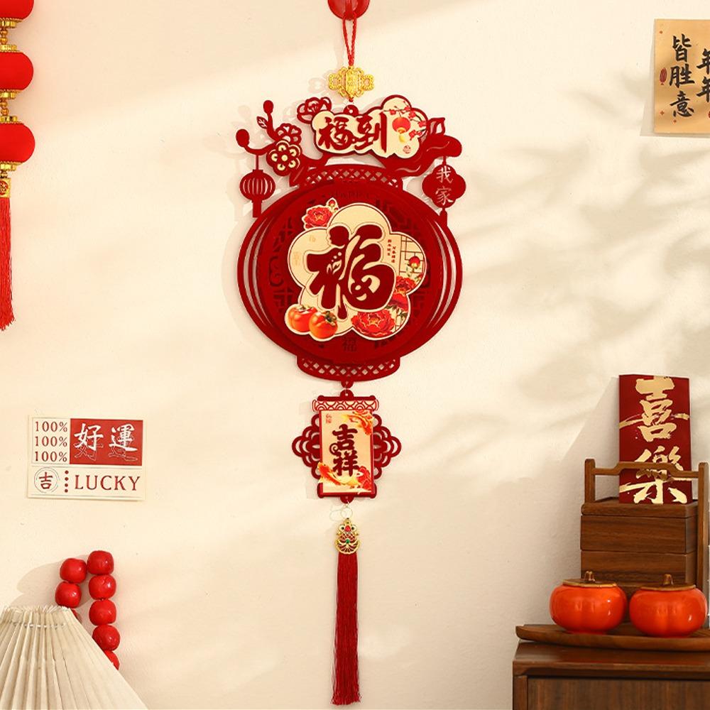 Handmade Chinese New Year Pendant Blessing Fu Characte Pendants  Home Decor