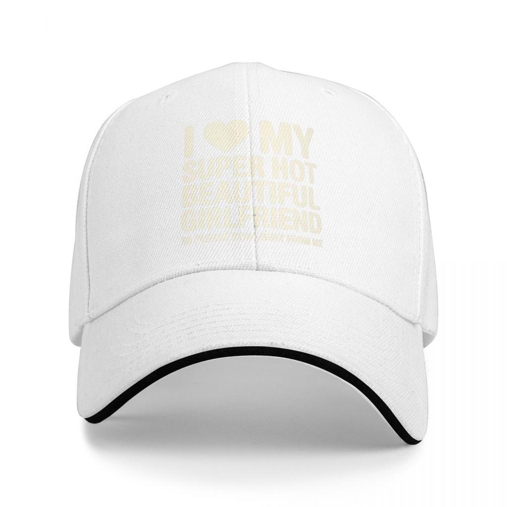 Baseball Caps I Love My Girlfriend Funny Boyfriend Retro Graphic Unisex Women Sport Summer Caps