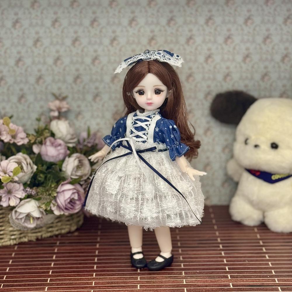 Attractive Eyes Princess Dress Up BJD Dolls Long Hair Princess Makeup Ball Joint Doll Girl Gift