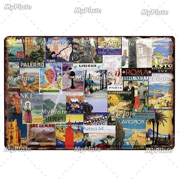 NODE BEACH Vintage Metal Sign Tin Sign Vintage Cafe Decoration Plaque Home Wall Decor Bar Sign Home Decor Poster Drop Shipping