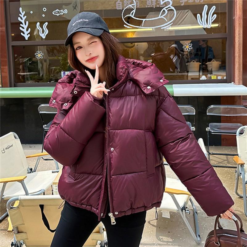 Womens Short Puffer Coat Hooded Winter Warm Loose Fit Petite Girls