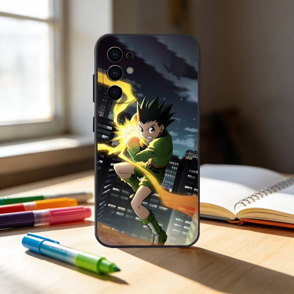 Chibi Gon Freecss Phone Case For Samsung S25,S24,S21,S22,S23,S30,Ultra,S20,Plus,Fe,Note,10,9,5G Black Cover