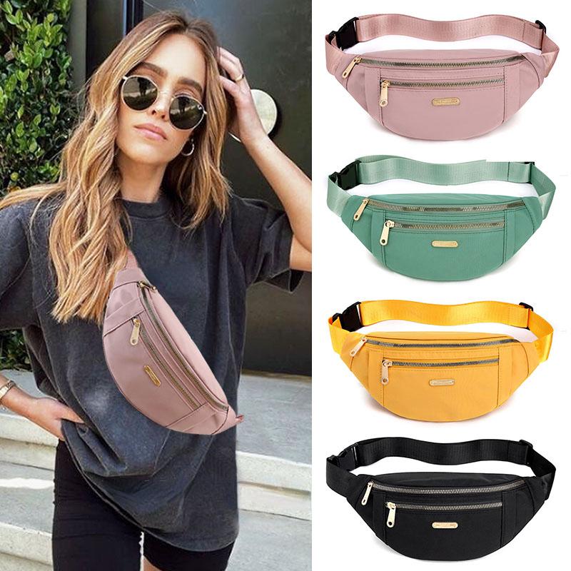 Модные поясные сумки, поясная женская дорожная сумка, нагрудный кошелек, нагрудная сумка, однотонные сумки на плечо для женщин