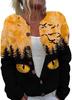 Round Neck Printed Cardigan Sweater HS11-921