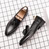 Summer New Men Fashion Tassel Shoes Black Brown PU Casual Business Dress Shoes Wedding Banquet Suit Shoes Size 38-46 Men Shoes
