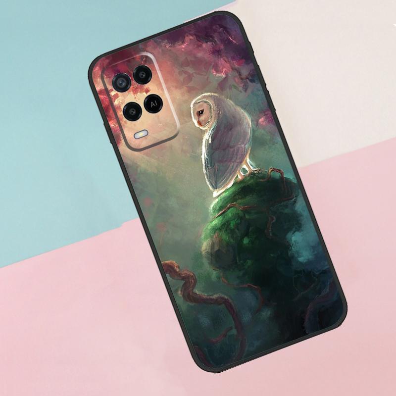 Owl Watercolor Animal For Oppo A17 A77 A60 A74 A94 A54 A18 A38 A58 A78 A98 A40 A80 A16 A76 A96 A15 A57S Phone Case
