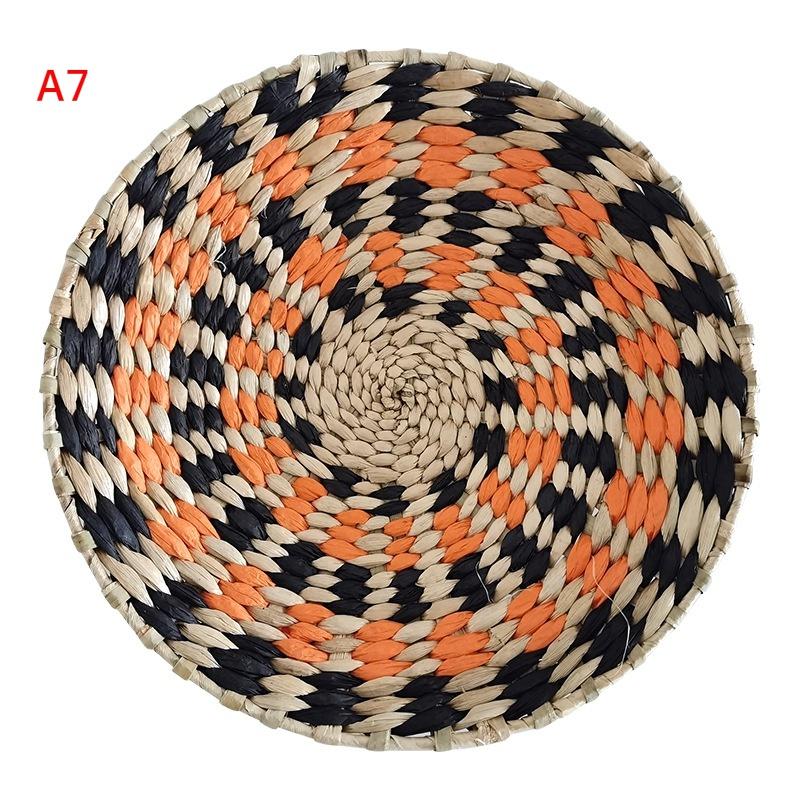 Соломенные круглые настенные украшения, подвески, креативный ретро-этнический фон, декор стен, украшения в марокканском стиле, ручные драпировки, диаметр 20/25/30 см