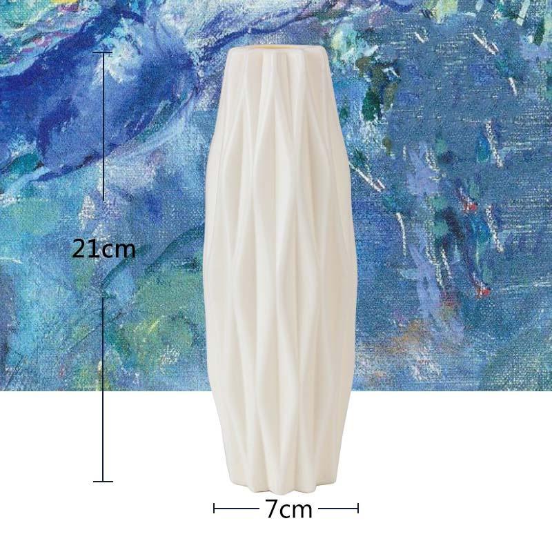 Оригами Пластиковая Ваза Молочно-белая Имитация Керамики Цветочный Горшок Цветочная Корзина Ваза для Цветов Украшение Дом Скандинавский Декор