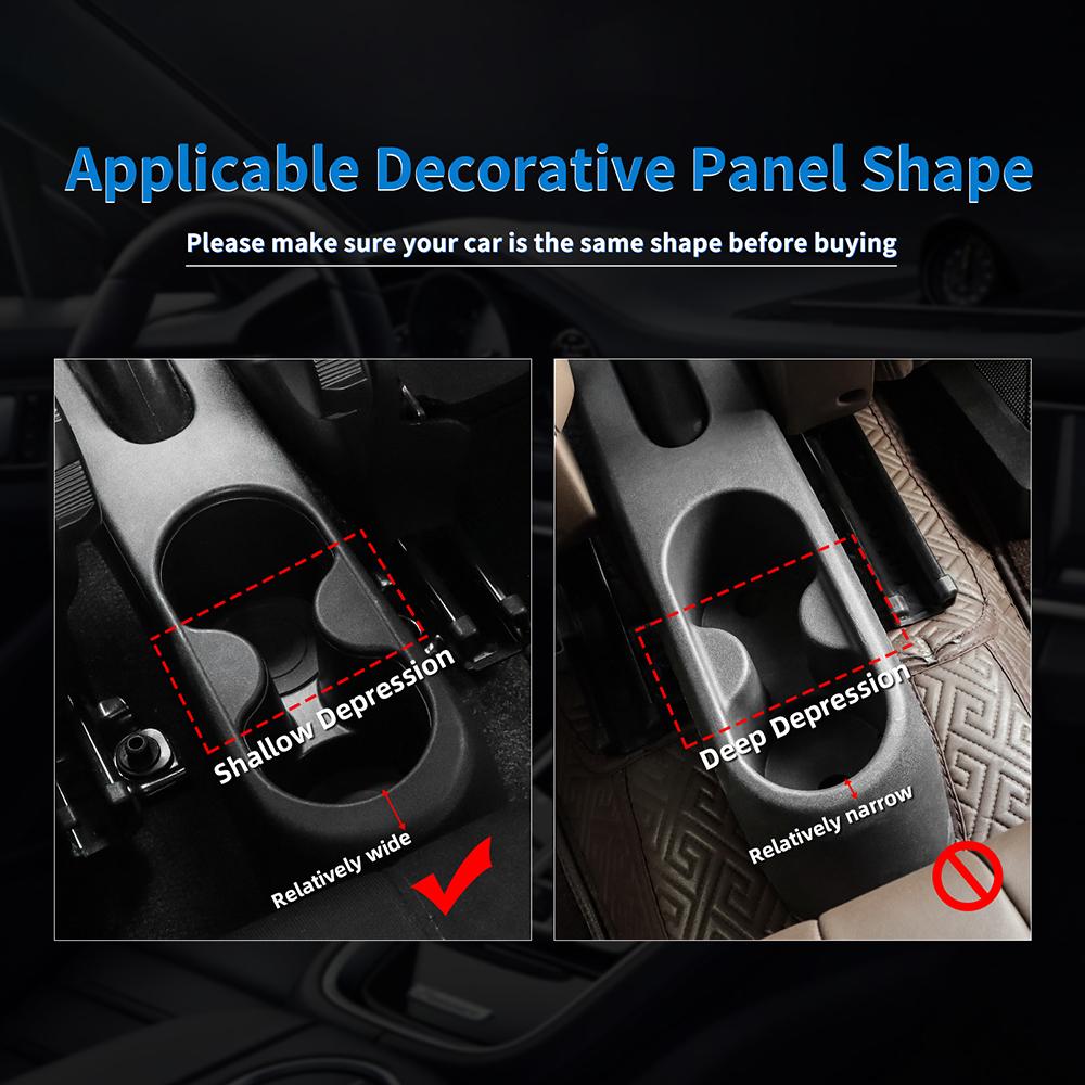 Carbon Fiber Interior Sticker for Abarth 595/695/Fiat 500 500C 2016-2024 Cup Holder Gear Shift Panel Trim