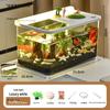 Betta Fish Viewing Tank: Compact Ecological Aquarium for Small Goldfish—Stylish Plastic Design for Home or Office Display