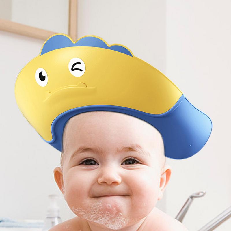 Baby Shampoo Cap Adjustable Dinosaur Shape Soft Shower Hat Head Eye Ear Shampoo Caps For Kids Ages 6 Months And Up Baby Bath