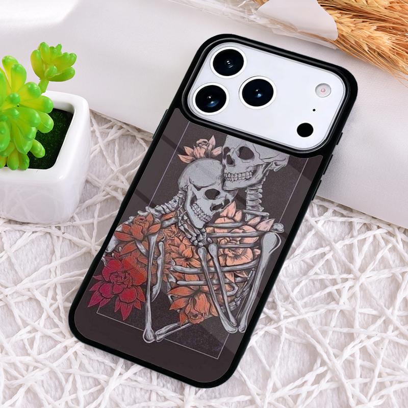 Психоделический Скелет Ударопрочный Чехол для Телефона для iPhone 17 Air 16e 15 11 12 14 13 Pro Max Чехол Coque