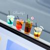 Car Ornament Mini Beverage Cup Ice American Coffee Ice Black Tea Healing Car Center Console Decoration Mini Ornament Adorns