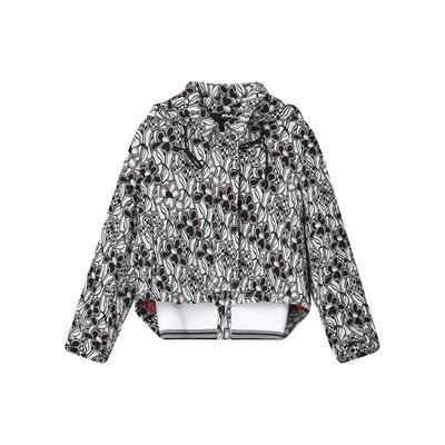 Изумрудный узор, принт, повседневная тканая куртка с капюшоном, женские куртки F11W414703F-ZA