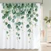 Элегантные цветы Занавеска для душа 180x180см Цветочный принт Занавеска для душа Полиэстер Занавеска для ванны Декор для ванной комнаты Моющаяся С крючками