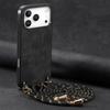 Кожаный чехол-кроссбоди в ретро-стиле для iPhone 17 Pro Max 16 Plus 15 14 13 12 11 17Air 16e с длинным ремешком-шнурком, задняя крышка