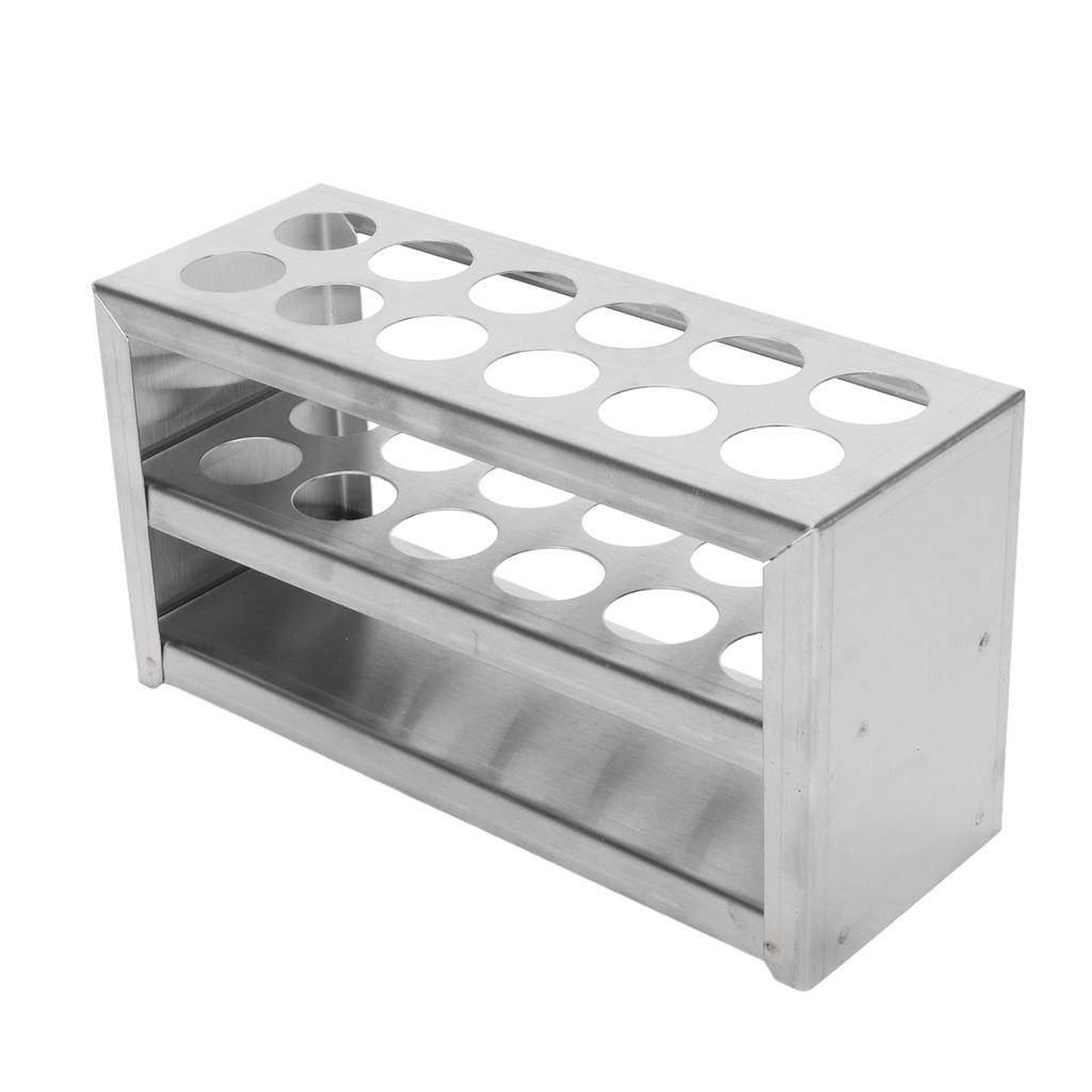 Металлический штатив для пробирок, 12 отверстий, 0,75 дюйма, прочный, 3 яруса, держатель для центрифужных пробирок из нержавеющей стали