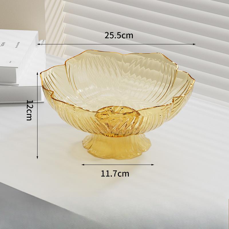 Журнальный столик Фруктовая тарелка Водная конфетница Фруктовая чаша Светильник Роскошный хрустальный Новый стиль Фруктовая тарелка Гостиная Бытовая сливная корзина для фруктов