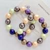 14Mm High Quality Retro Premium Morandi Mixed Color Artificial Crystal Pearl Bracelet Bracelet