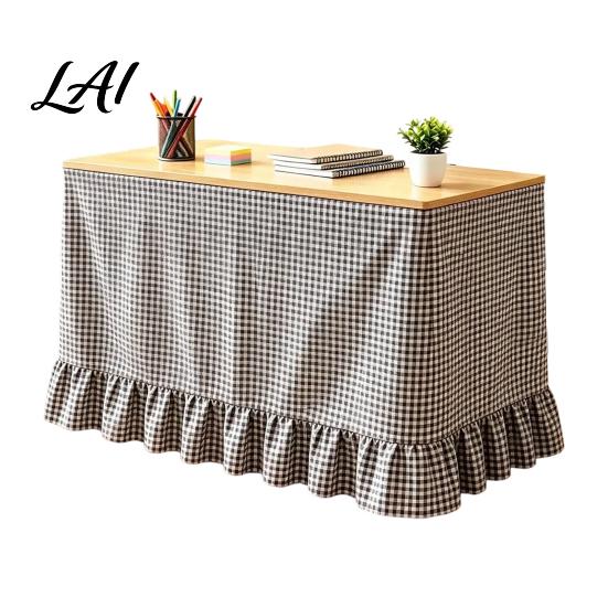 Classroom Desk Cover Gingham Ruffled Table Skirt Cottagecore Teacher Skirt for Classroom Plaid Tablecloth Birthday Wedding Baby Shower Party