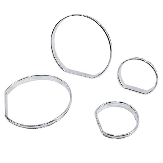 4 шт. нежные устойчивые к коррозии легкие рамки для спидометра, удобные автомобильные накладки на спидометр для BMW E46