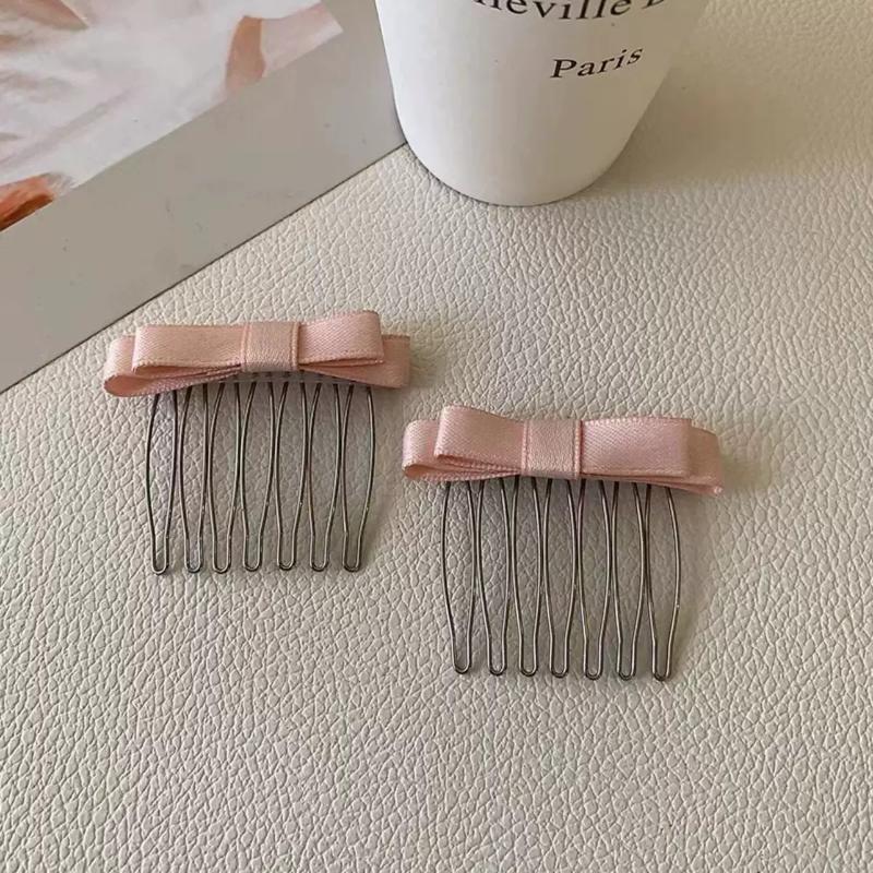 1Pcs Korean Fashion Sweet Ballet Bowtie Hair Comb French Hairpin Girl Barrettes Sidebangs Hair Pin Female Hair Styling Decors