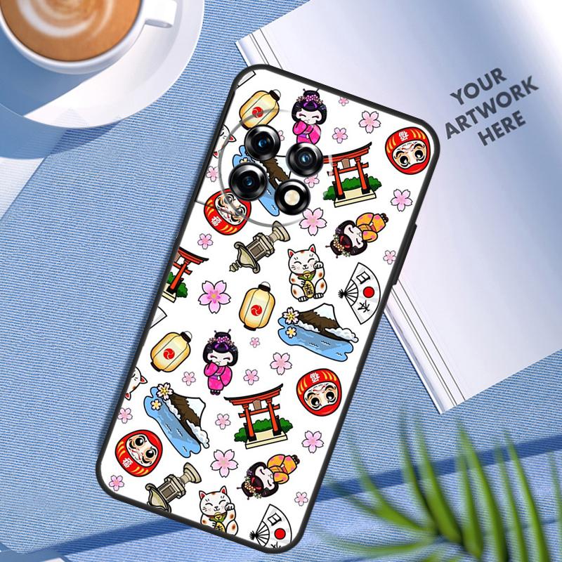 Счастливый Кот Манеки Неко Японский Чехол Для OnePlus Nord 5 CE 2 3 4 Lite N30 OnePlus 11 12 13 15 12R 13R 10T 13T 9 10 Pro Обложка