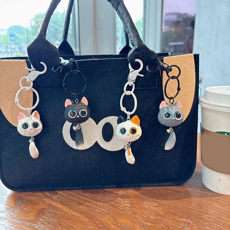 2024New Creativity Cat Keyrings Kawaii Adorable Bag Pendant For Accessories Backpack Phone Wallet Halloween Christmas Gift