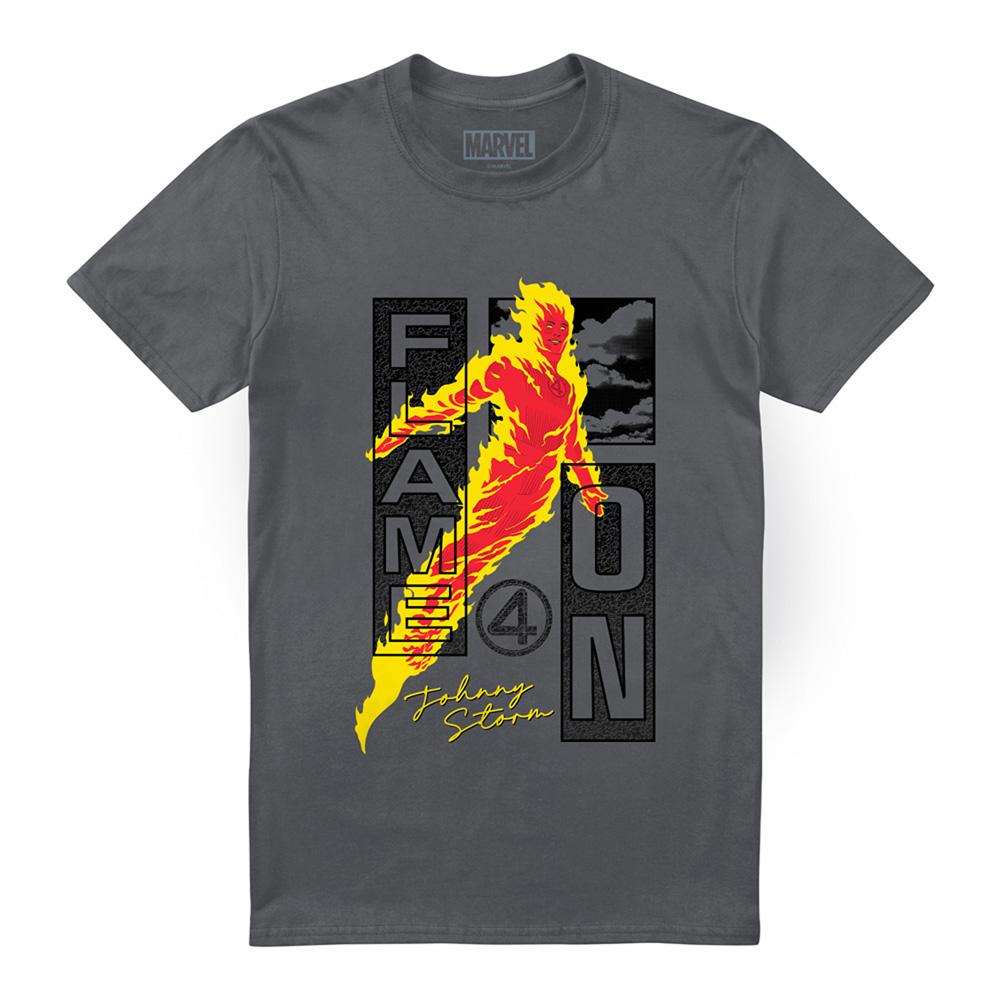 Футболка унисекс для взрослых "Фантастическая четверка" Flame On Trend Johnny