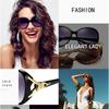 Женская мода Новые женские солнцезащитные очки с защитой от УФ-лучей Затеняющие очки для вождения Большая оправа Голова лисы