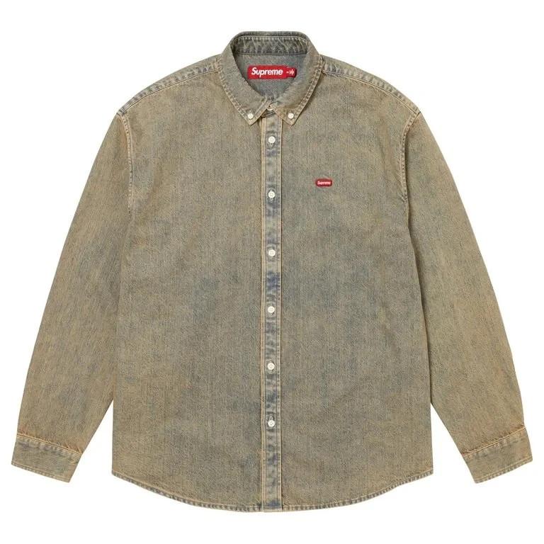 Supreme Small Box Denim Shirt Dirty Indigo