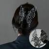 1PC Butterfly Hair Clip Bright Silver Cross Geometric Hairpin Rose Flower Hair Claw Woman Girls Styling Barrette Headdress