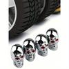 Skull Shape Tire Valve Caps Universal For Cars, Motorcycles And Bicycles