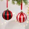 6Pcs 8cm Christmas Ball Ornaments Plastic Hanging Decor for Tree Window Display & DIY Crafts Shatterproof Festive Decorations