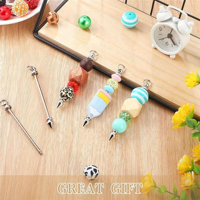 A95D-Beadable Keychain Bars Blanks Keychain For Keychain Making Supplies Jewelry Beaded Keychains