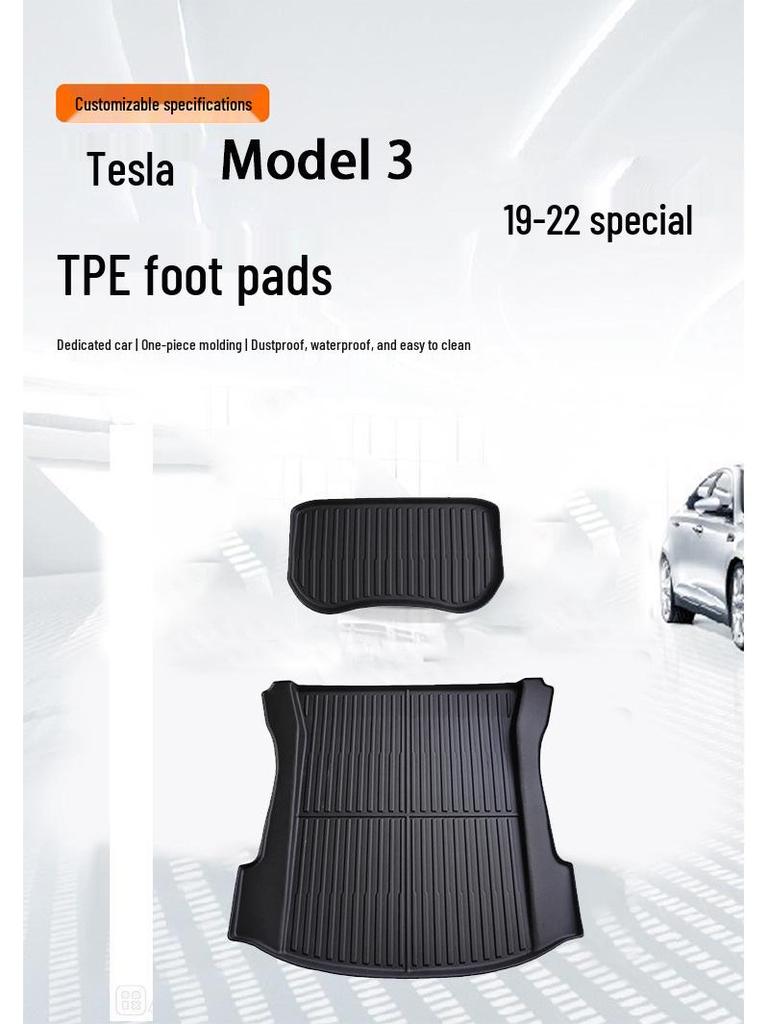 Model 3 Trunk & Frunk Mats: 2019-2022, Durable & Dirt-Resistant