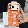 INS Чехол с принтом подсолнуха для iPhone 17 Pro Max iPhone 16 15 14 13 Pro Max 11 17e 16e Роскошная кожаная текстура Мягкий силикон Матовая крышка
