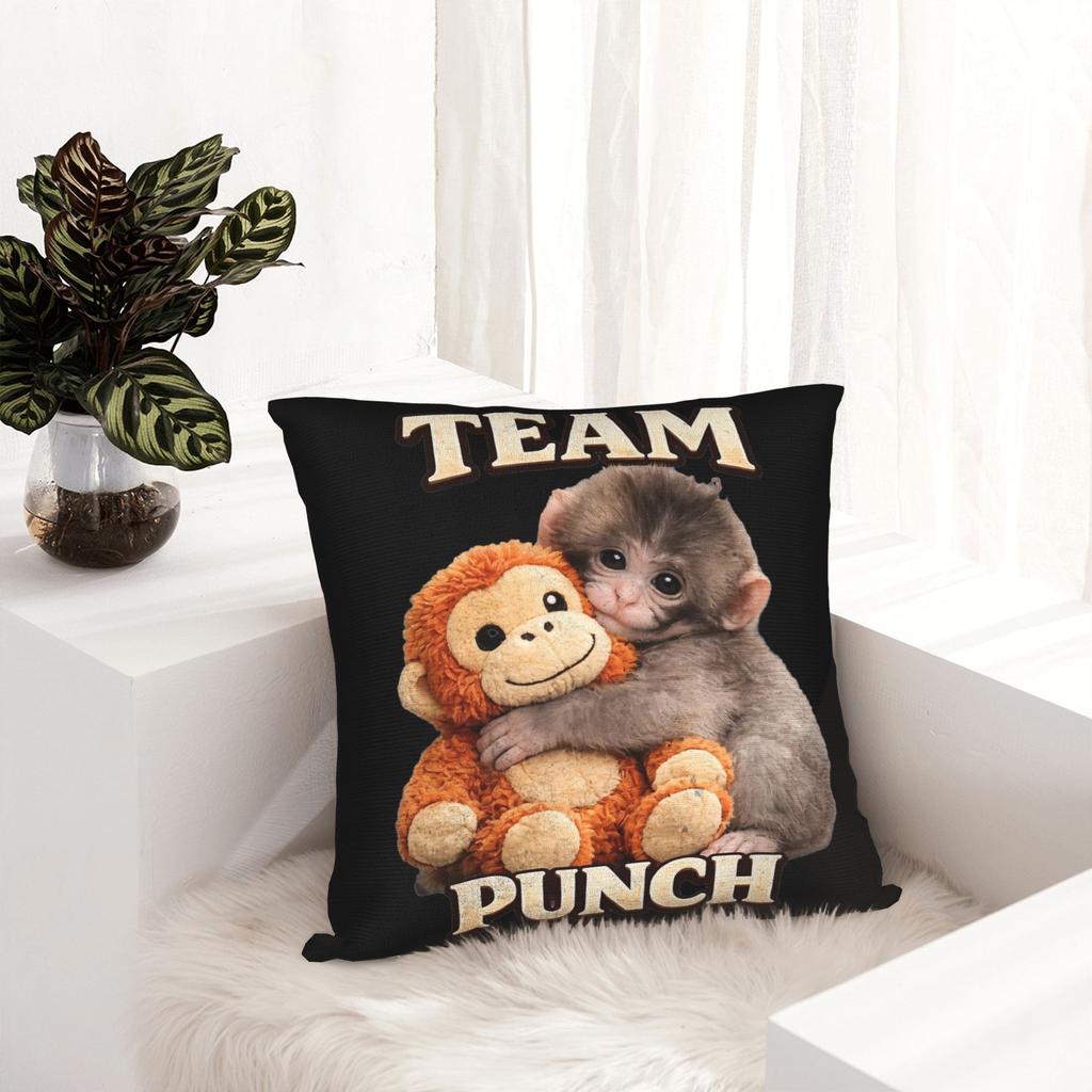 Lonely Punch Monkey Pillowcase Double-Sided Printing Fabric Cushion Cover Gift Throw Pillow Case Cover Bedroom Zipper 40X40Cm