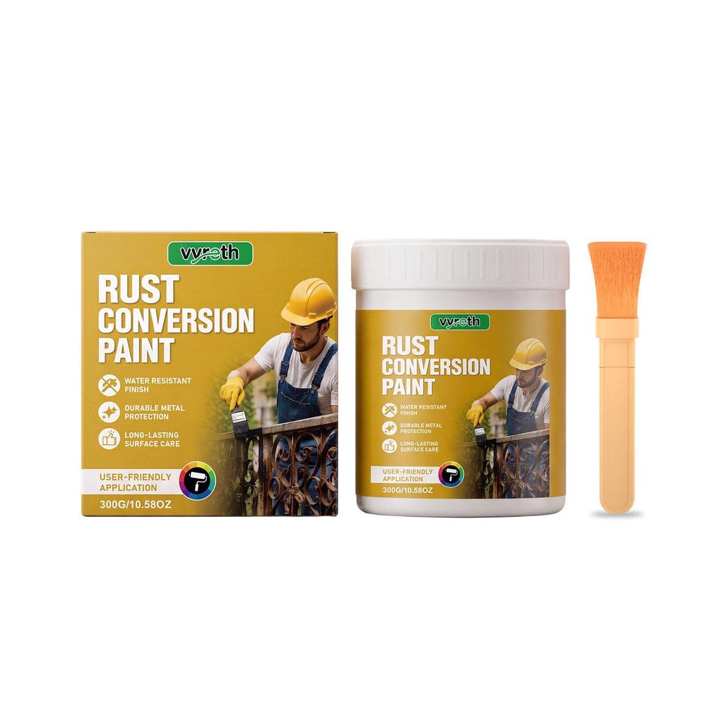 Vyreth Rust Converter Paint for Home Metal Doors & Railings - Easy Anti-Rust, Clean, Color-Changing All-in-One.