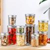 300/400/500/650ML Glass Sealed Jar with Screw Airtight Lid Large Capacity Clear Multifunctional Fruit Jam Dry Goods Nuts Grain Cereal Seasoning